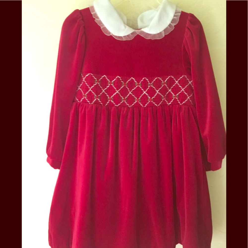 Red velvet holiday dress